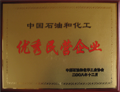 2008年12月公司被中國石油和化學工業協會評為“中國石油和化工優秀民營企業”稱號